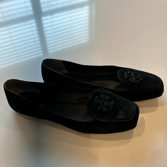 Tory Burch Fitz Suede Loafer in Black - Picture 2 of 5